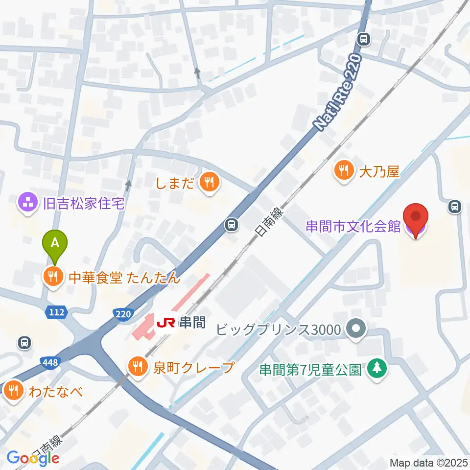 串間市文化会館周辺のカフェ一覧地図