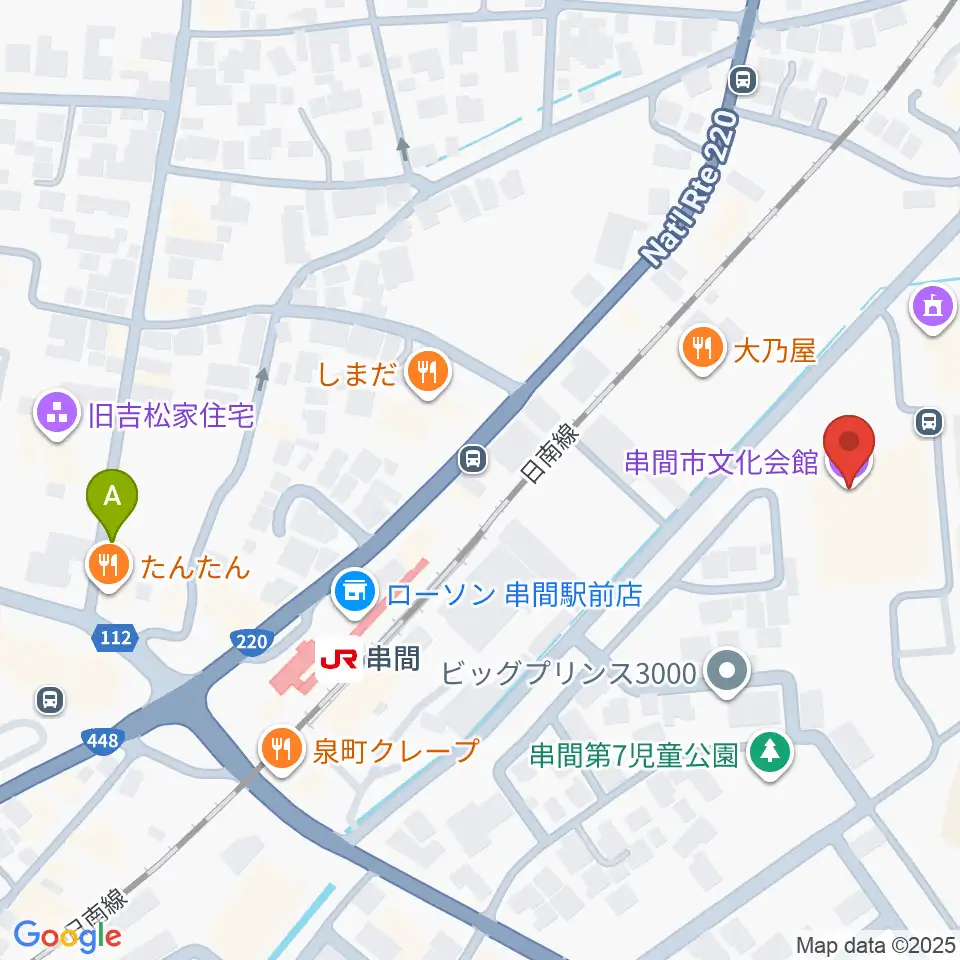 串間市文化会館周辺のカフェ一覧地図