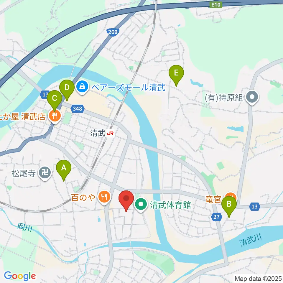 宮崎市清武文化会館周辺のカフェ一覧地図