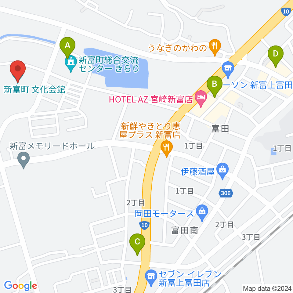 新富町文化会館周辺のカフェ一覧地図