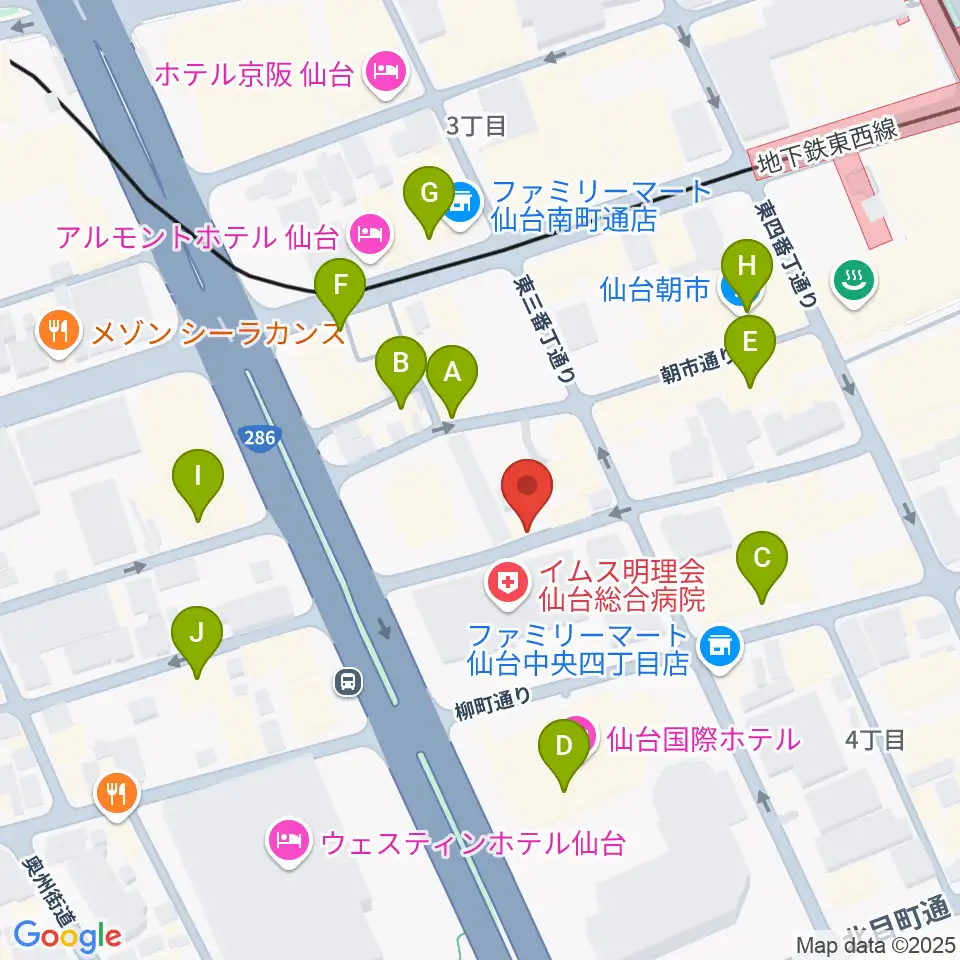 桐朋学園 子供のための音楽教室 仙台教室周辺のカフェ一覧地図
