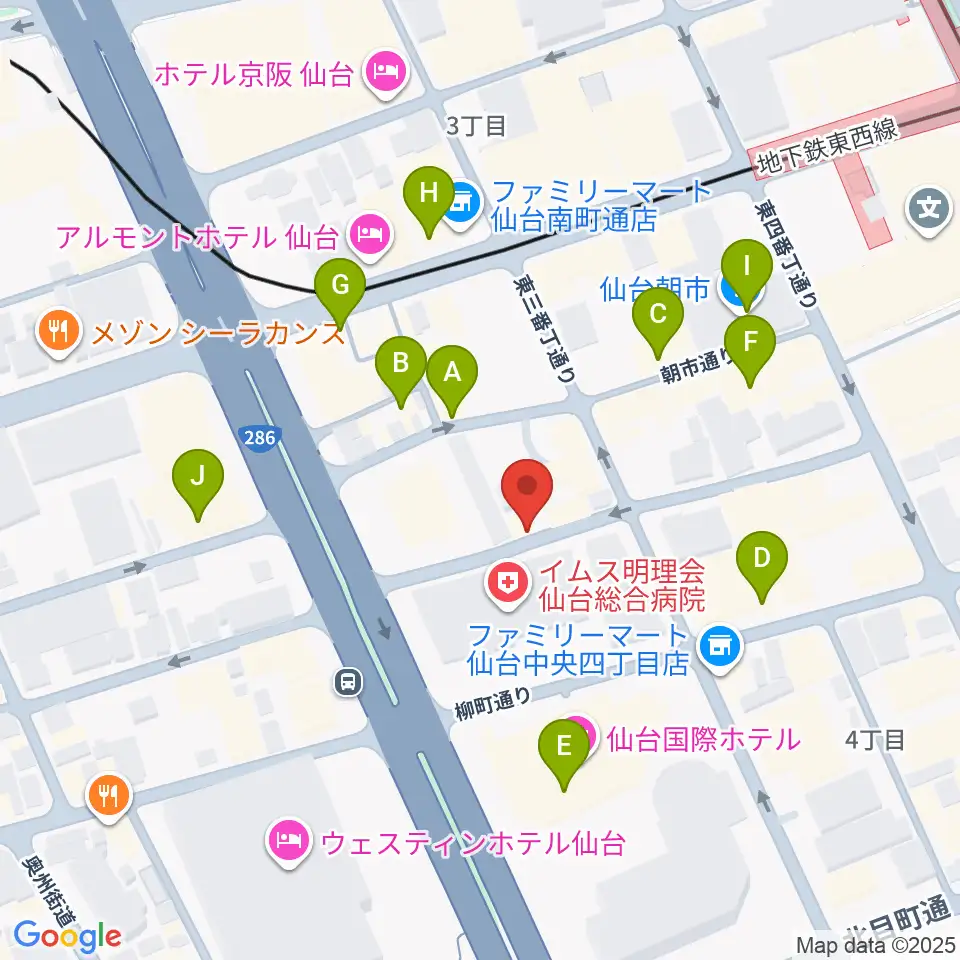 桐朋学園 子供のための音楽教室 仙台教室周辺のカフェ一覧地図