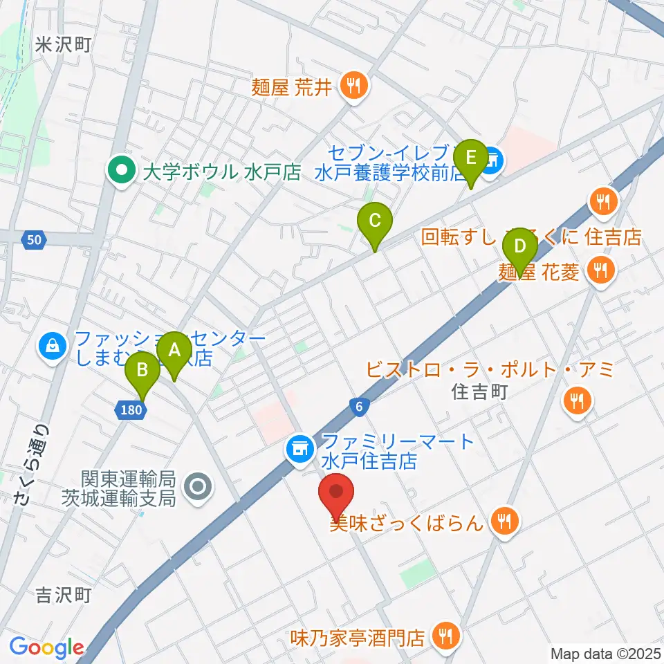 桐朋 子供のための音楽教室 水戸教室周辺のカフェ一覧地図