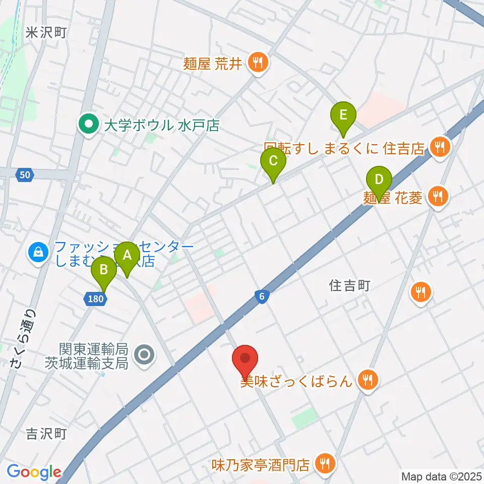 桐朋 子供のための音楽教室 水戸教室周辺のカフェ一覧地図
