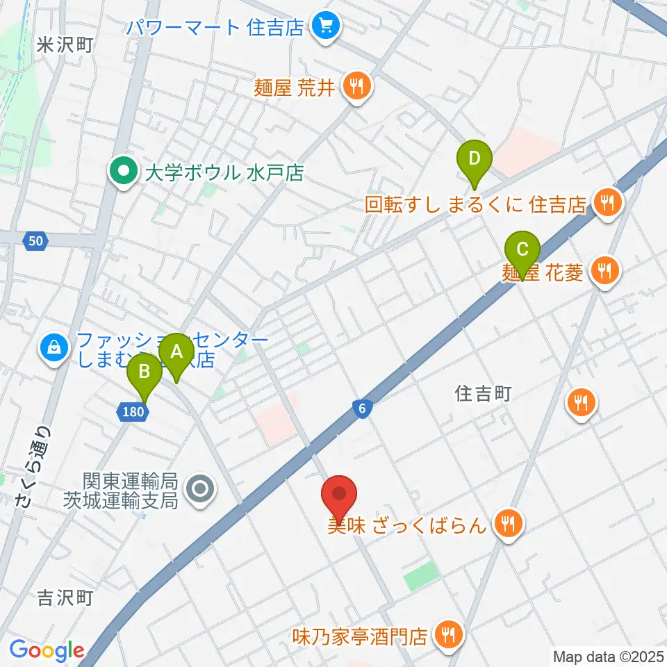 桐朋 子供のための音楽教室 水戸教室周辺のカフェ一覧地図