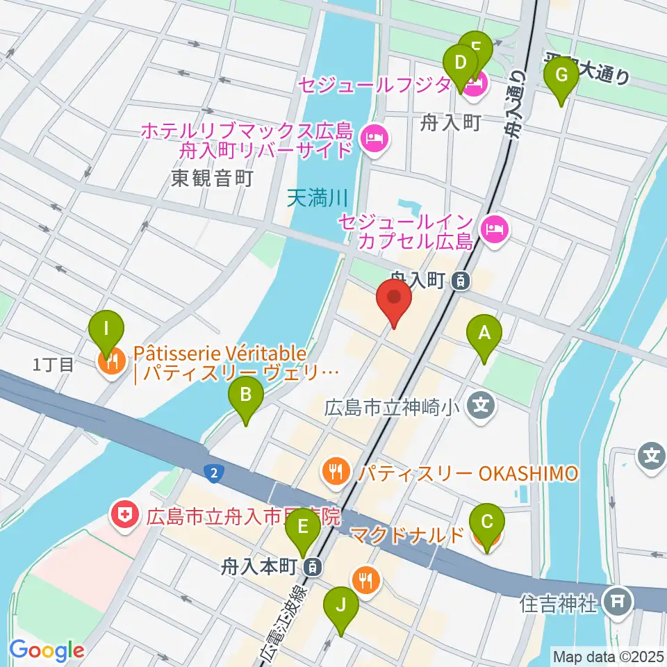 桐朋 子供のための音楽教室 広島教室周辺のカフェ一覧地図
