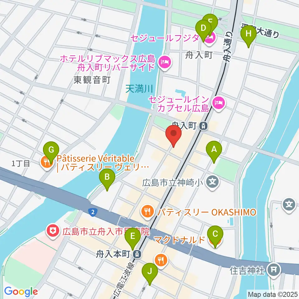 桐朋 子供のための音楽教室 広島教室周辺のカフェ一覧地図