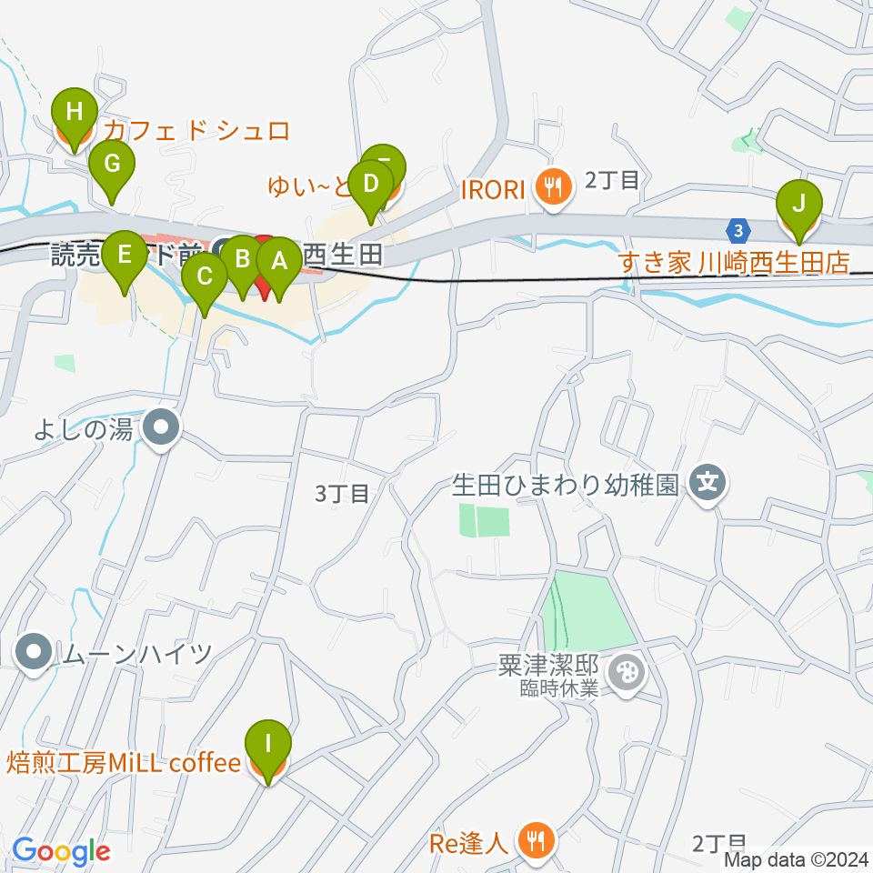 Miki music inn周辺のカフェ一覧地図