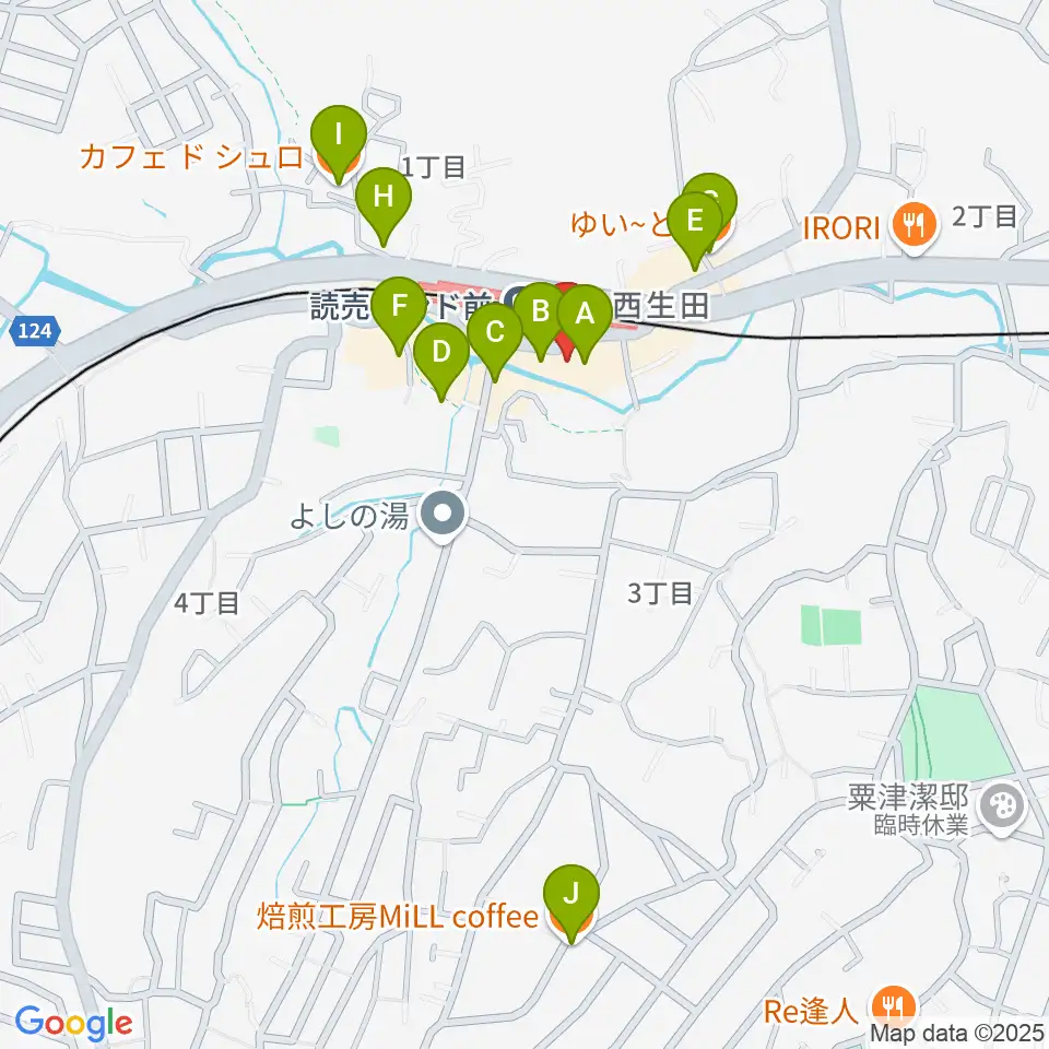 Miki music inn周辺のカフェ一覧地図