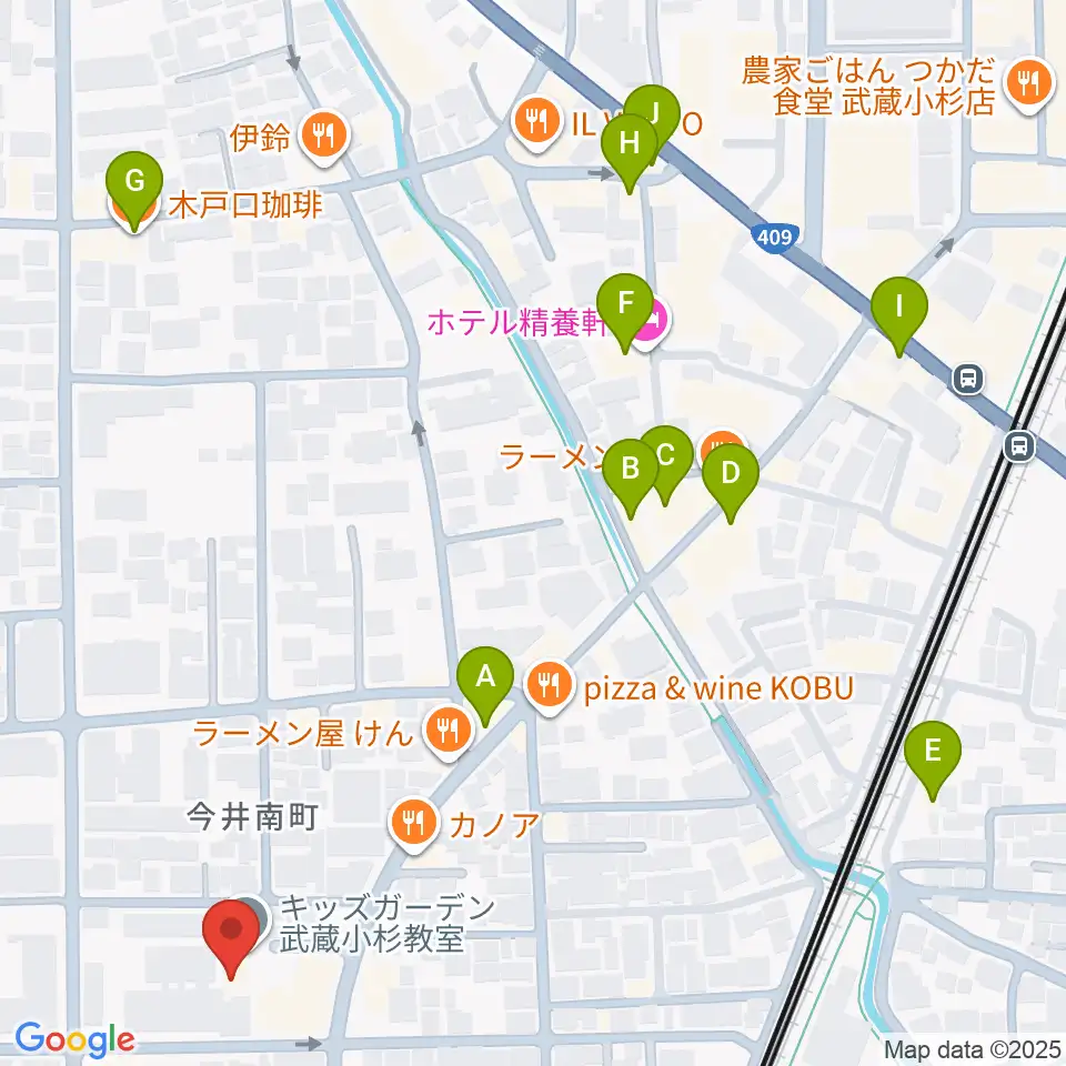 シャコンヌ音楽教室周辺のカフェ一覧地図