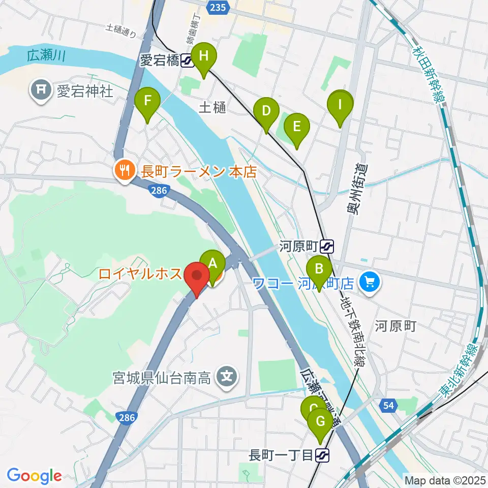 STUDIO B/2 286店周辺のカフェ一覧地図