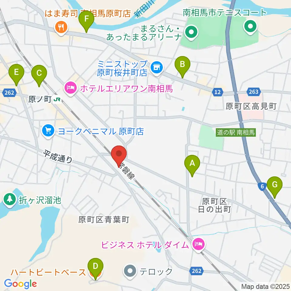 南相馬BACK BEAT サウンドファクトリースタジオ周辺のカフェ一覧地図