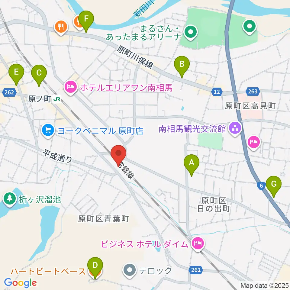 南相馬BACK BEAT サウンドファクトリースタジオ周辺のカフェ一覧地図