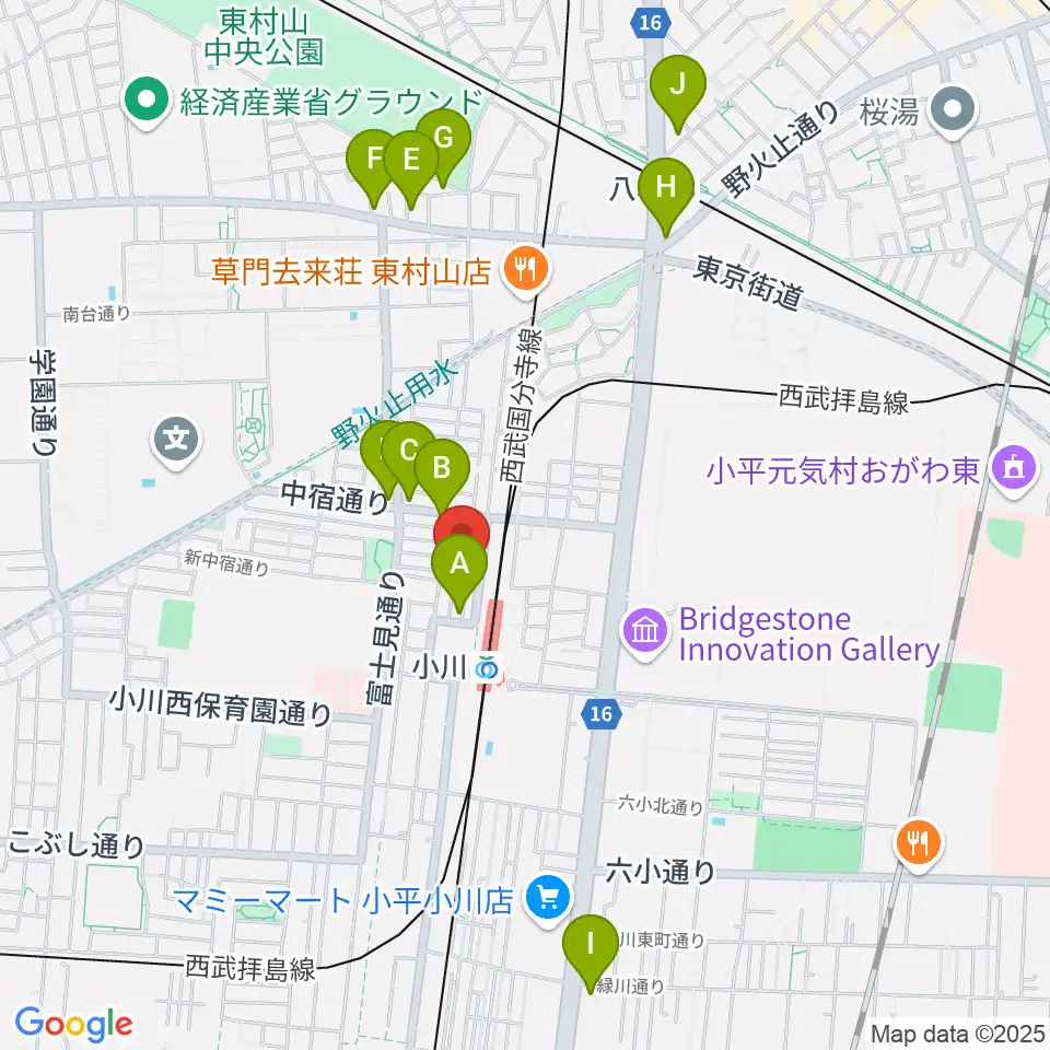 Studio M周辺のカフェ一覧地図