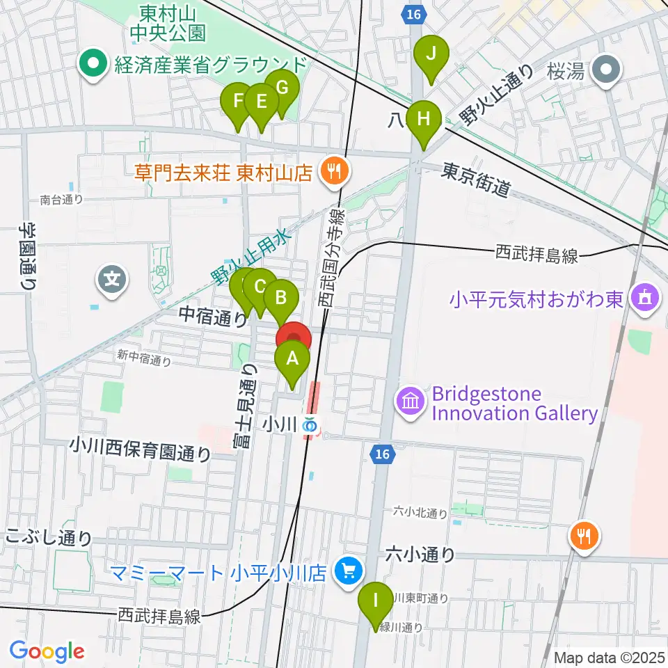 Studio M周辺のカフェ一覧地図