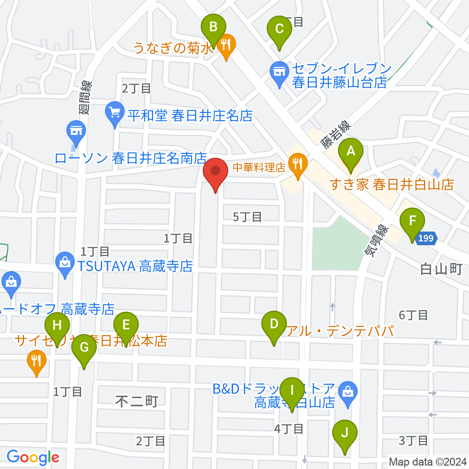 スタジオルシール周辺のカフェ一覧地図