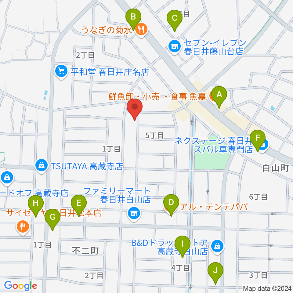 スタジオルシール周辺のカフェ一覧地図