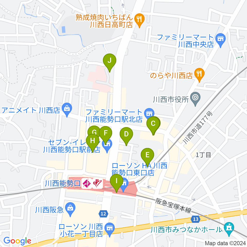 スタジオループ周辺のカフェ一覧地図