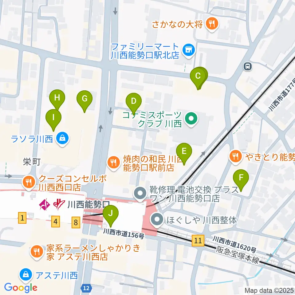 スタジオループ周辺のカフェ一覧地図