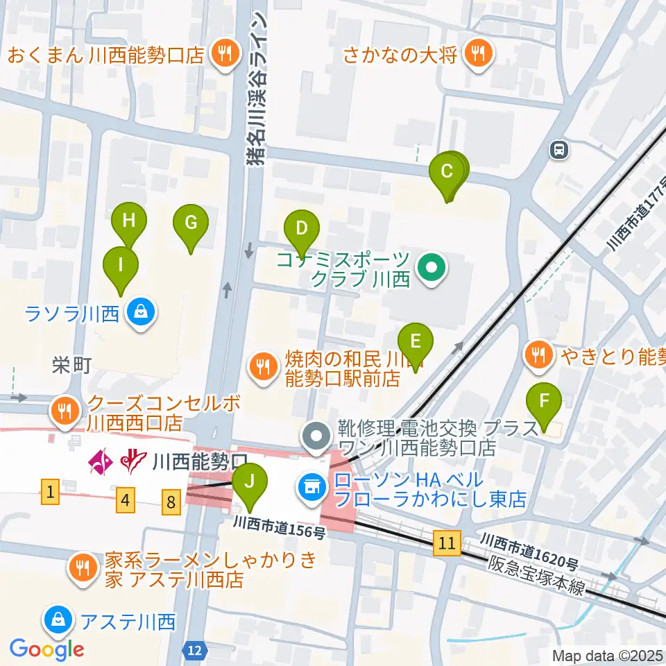 スタジオループ周辺のカフェ一覧地図