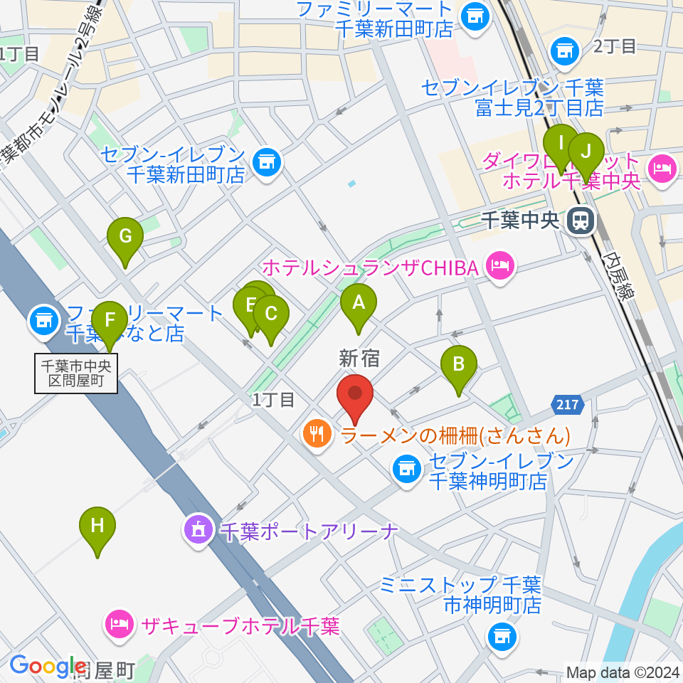 MOTOWN CLUB周辺のカフェ一覧地図