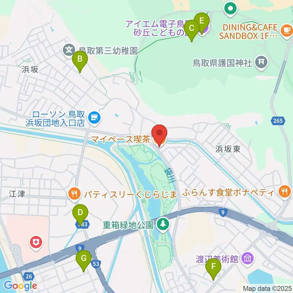 STUDIO MYPACE周辺のカフェ一覧地図