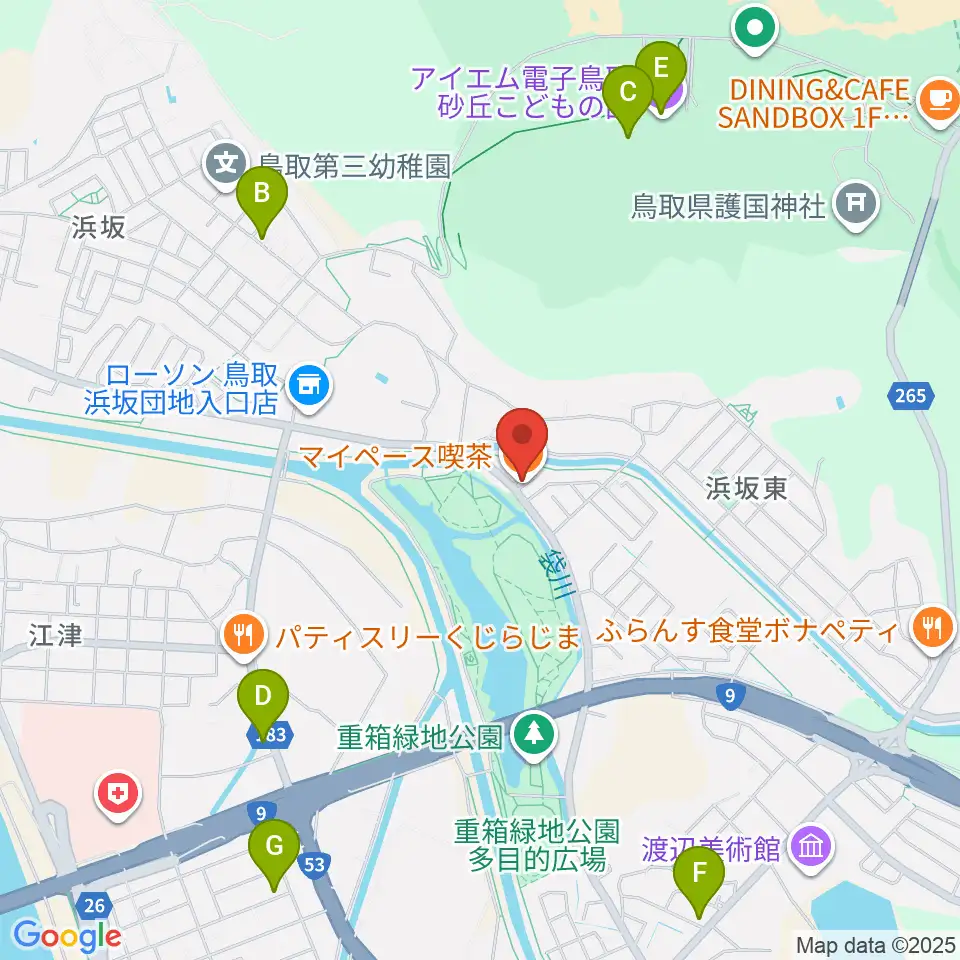 STUDIO MYPACE周辺のカフェ一覧地図