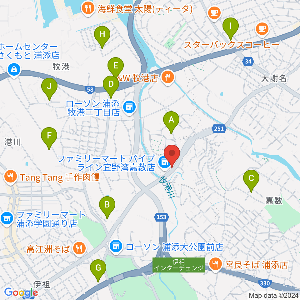 STUDIO FILL☆IN周辺のカフェ一覧地図