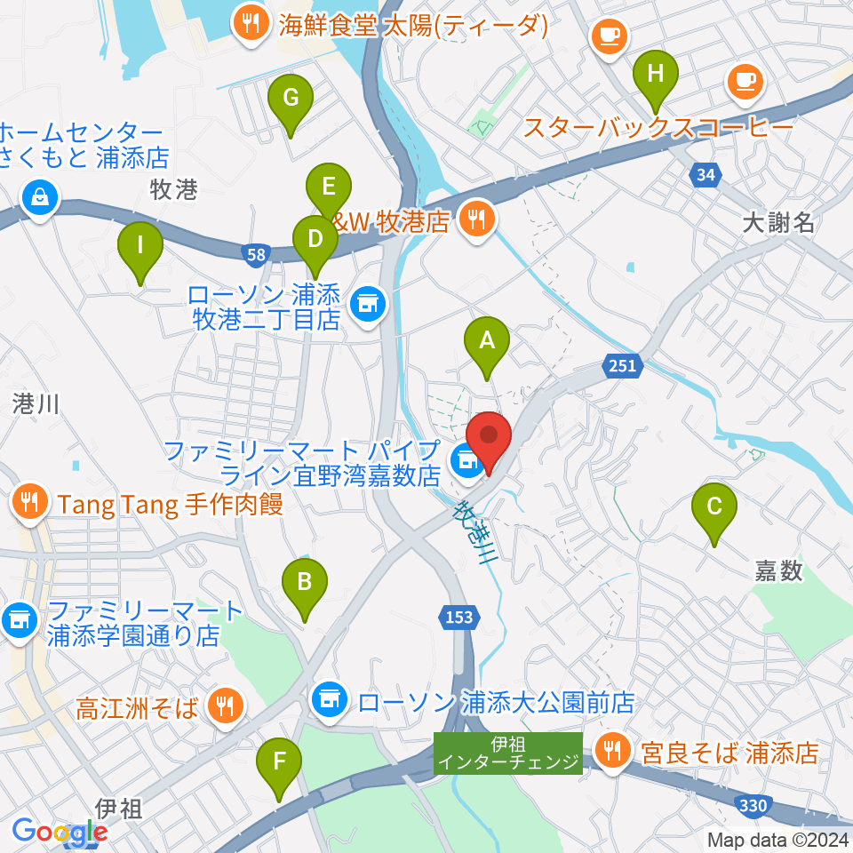 STUDIO FILL☆IN周辺のカフェ一覧地図