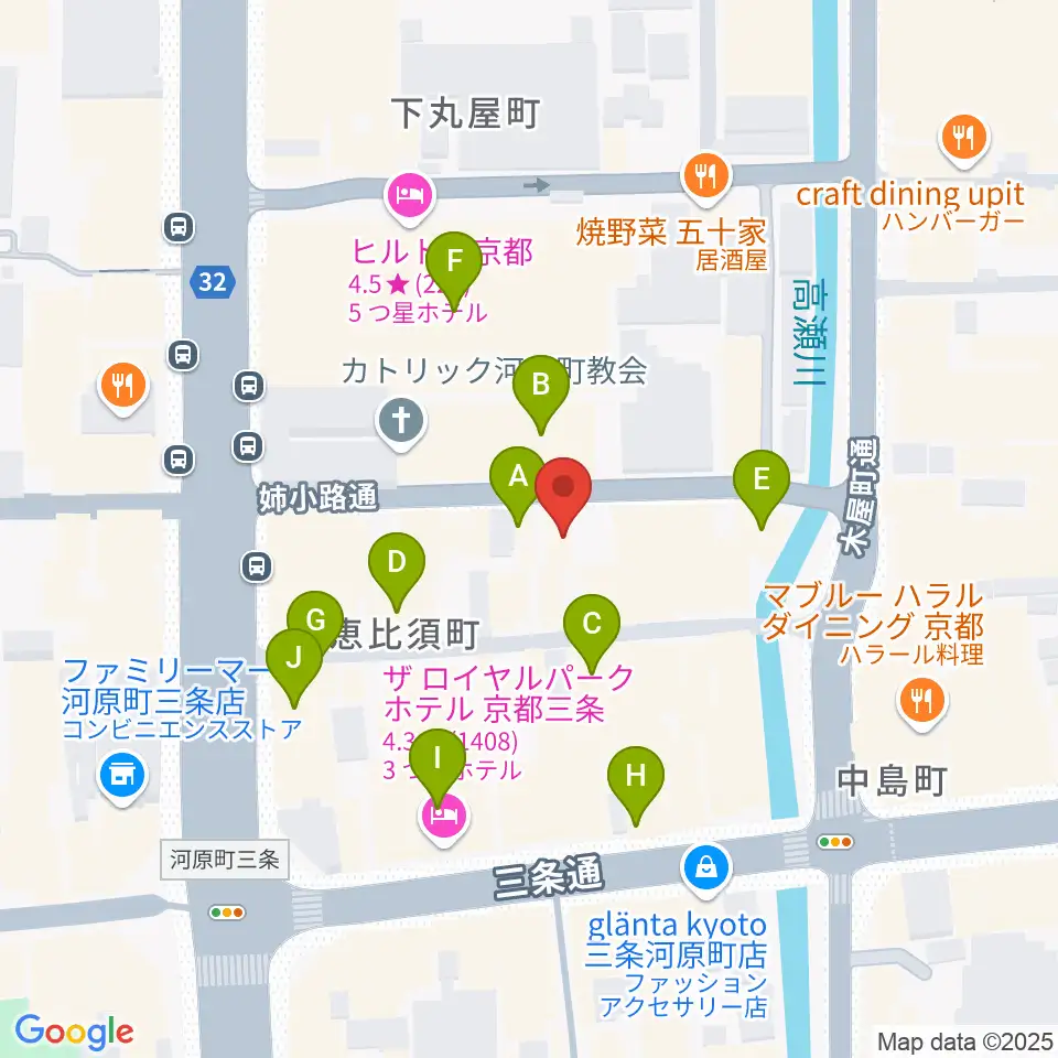 スタジオラグ河原町店周辺のカフェ一覧地図