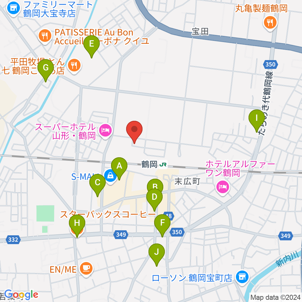 なんだ屋周辺のカフェ一覧地図