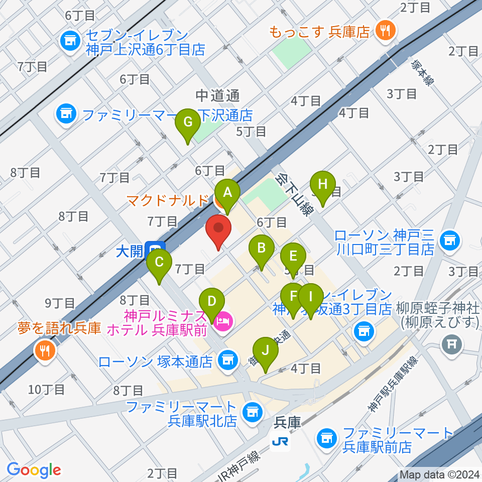 スタジオ ギンガムチェック周辺のカフェ一覧地図