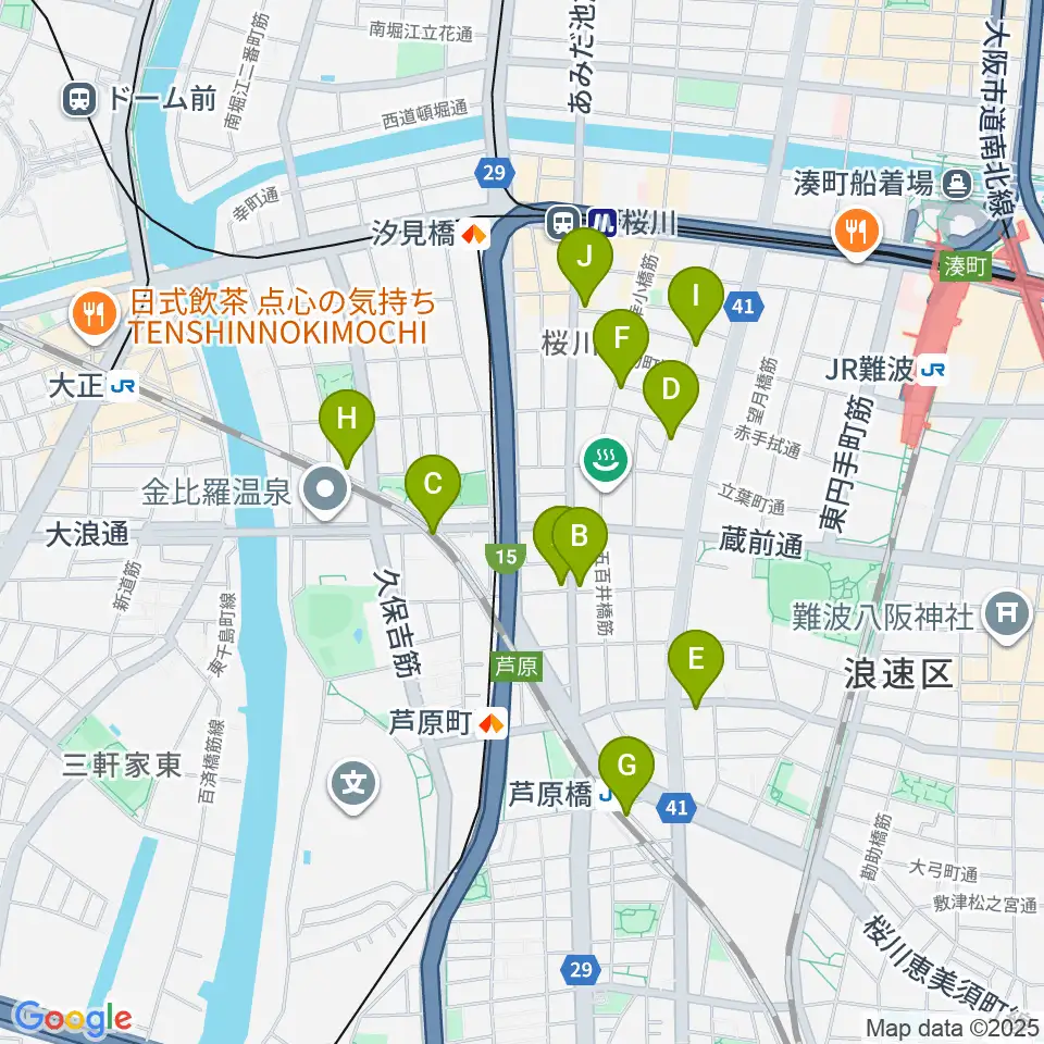 Studio & Caf'e MAKE周辺のカフェ一覧地図