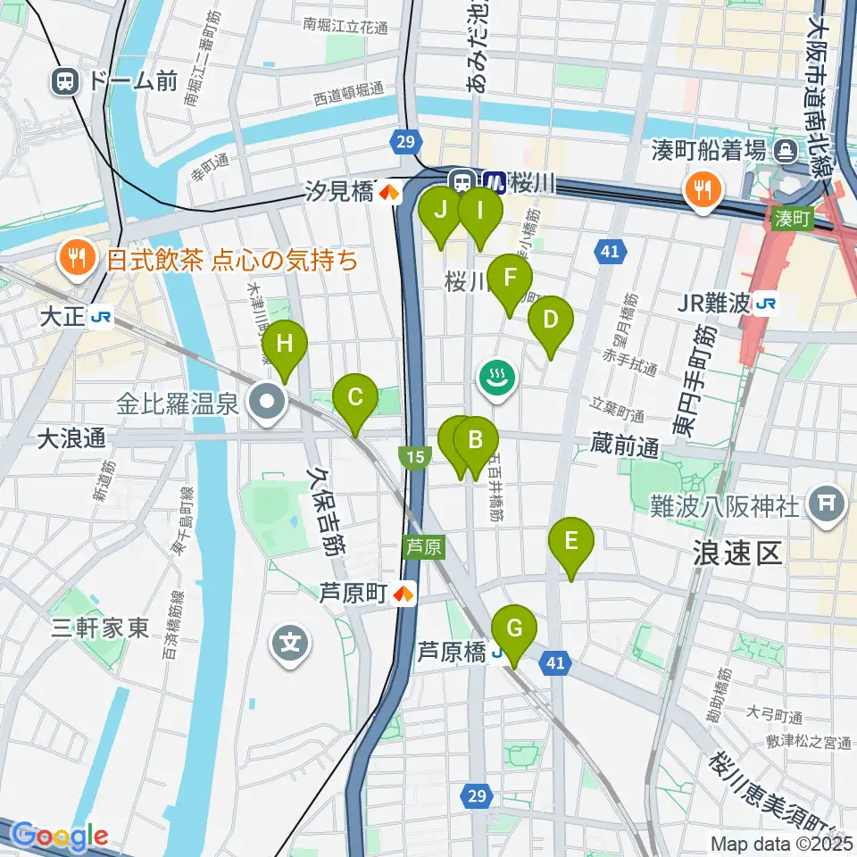 Studio & Caf'e MAKE周辺のカフェ一覧地図