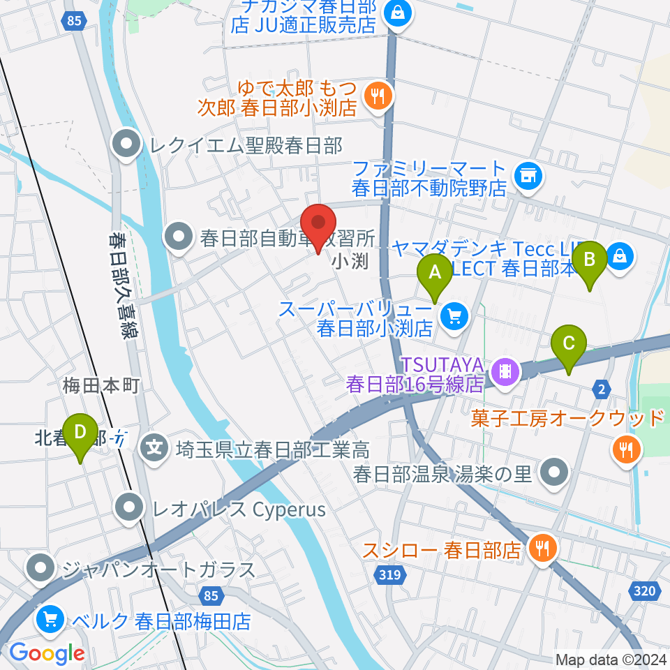 サトウ楽器周辺のカフェ一覧地図