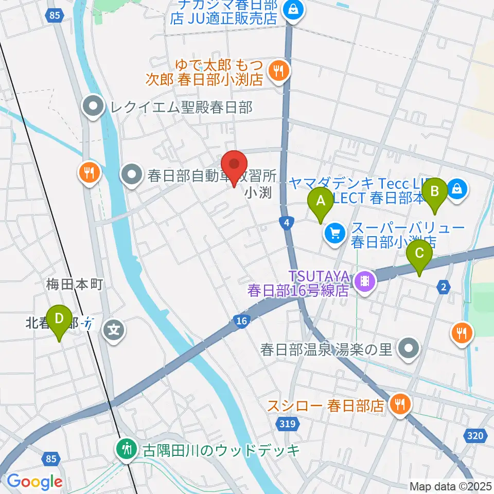 サトウ楽器周辺のカフェ一覧地図