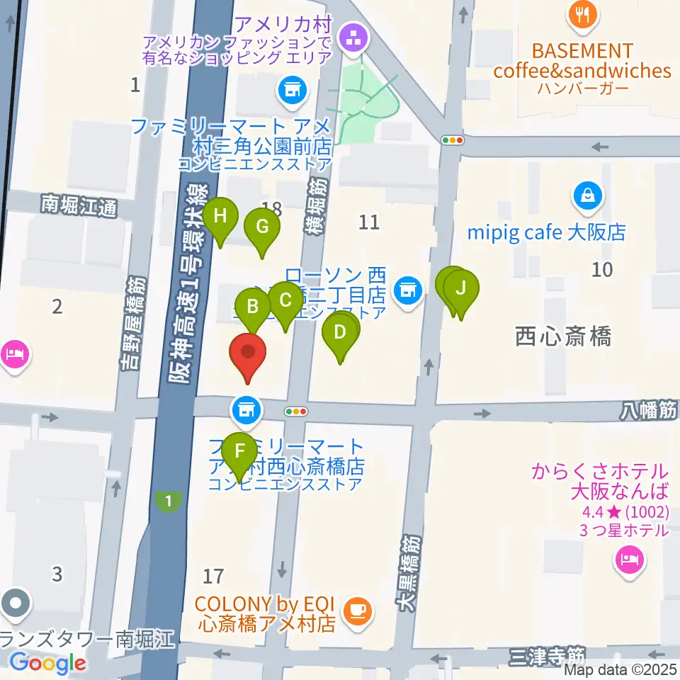 スタジオパズル周辺のカフェ一覧地図