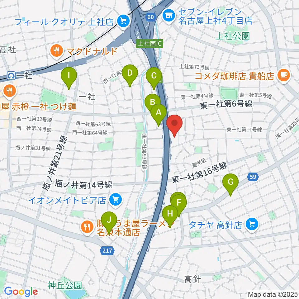 BlueMonkeyスタジオ周辺のカフェ一覧地図