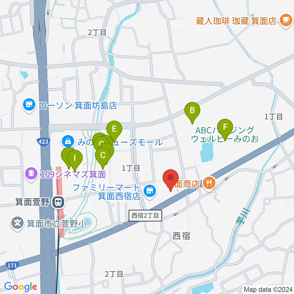 ファゴットリード工房えんとつ周辺のカフェ一覧地図