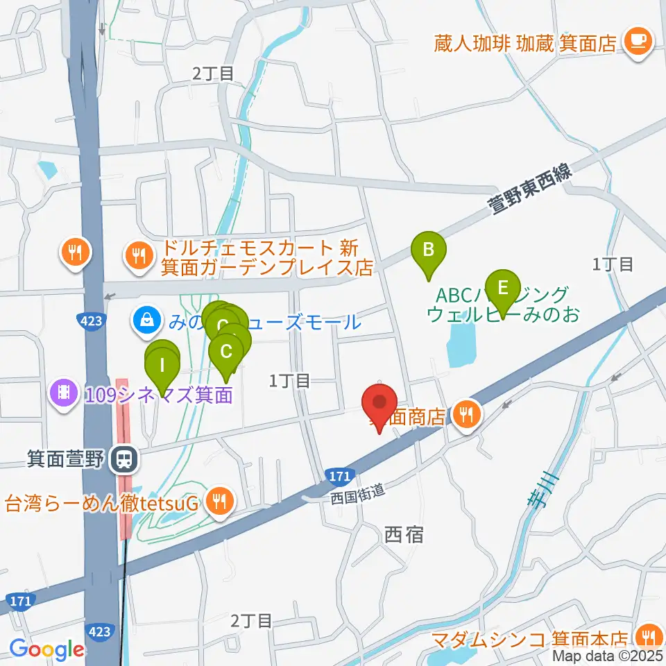 ファゴットリード工房えんとつ周辺のカフェ一覧地図