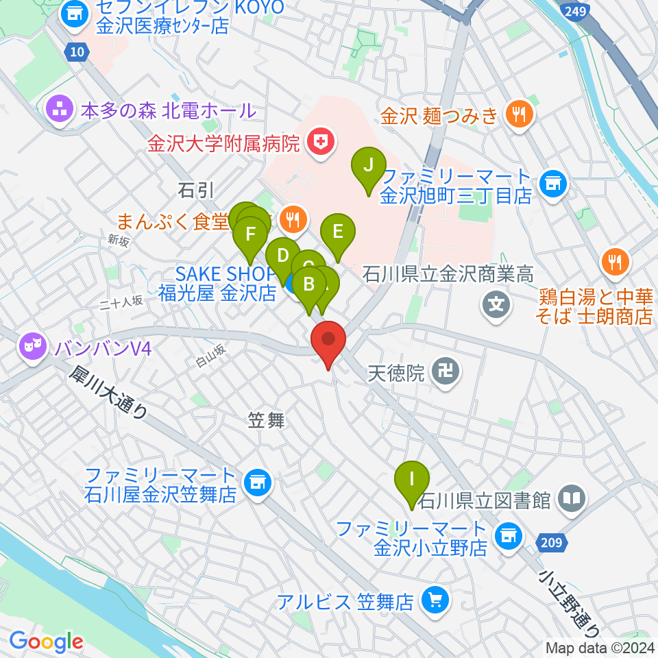 アマルナミュージックスタジオ周辺のカフェ一覧地図