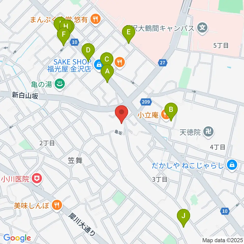 アマルナミュージックスタジオ周辺のカフェ一覧地図
