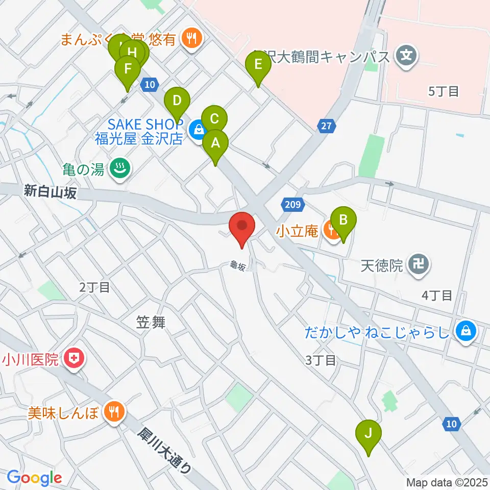 アマルナミュージックスタジオ周辺のカフェ一覧地図