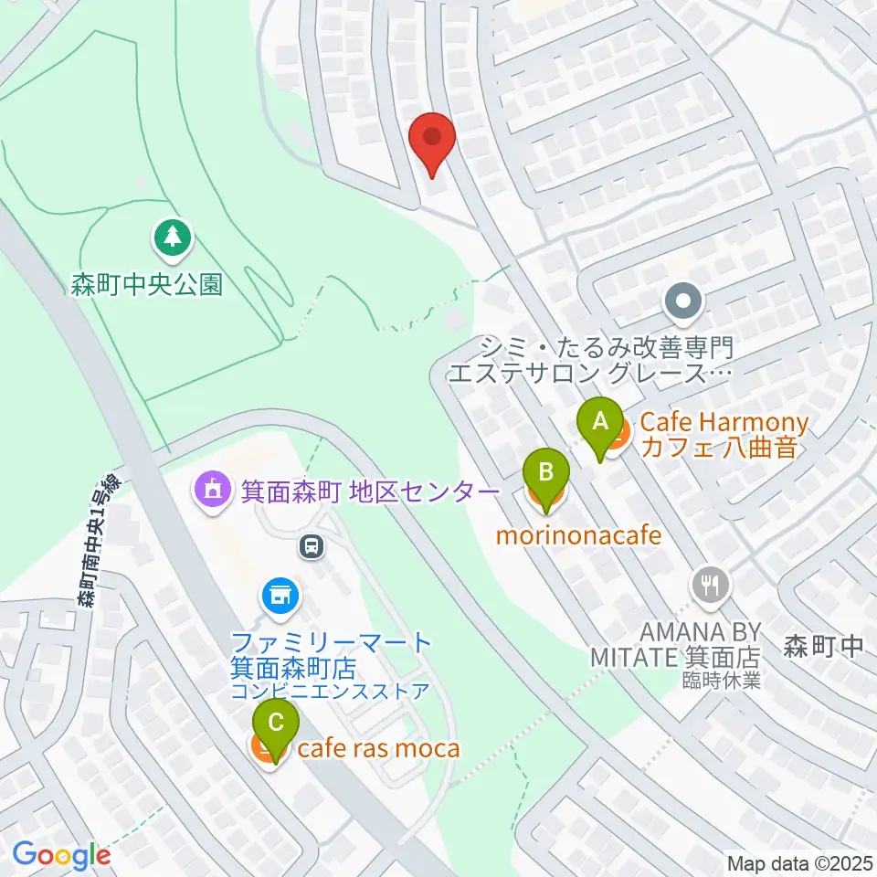 スリージェ ミュージックスクール周辺のカフェ一覧地図