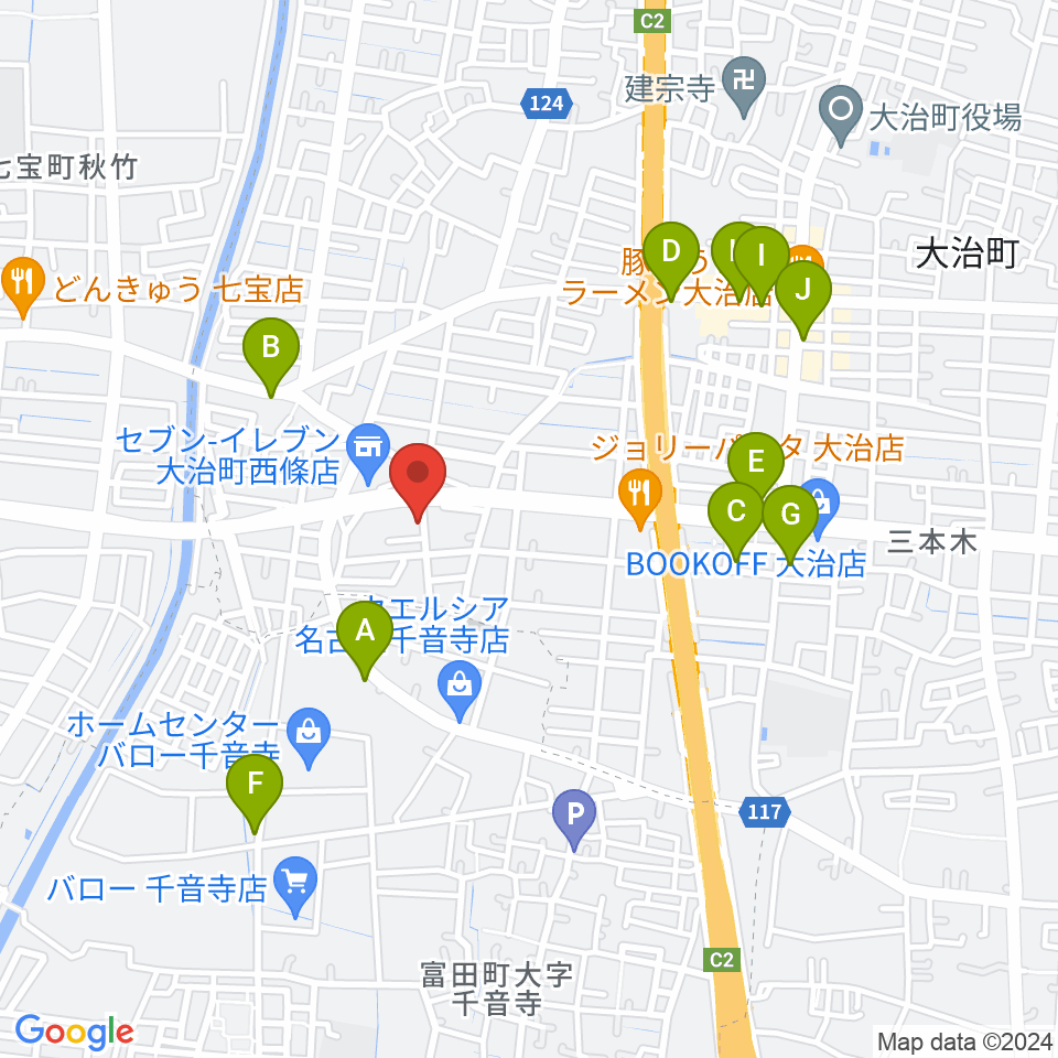 ブリルベイト周辺のカフェ一覧地図