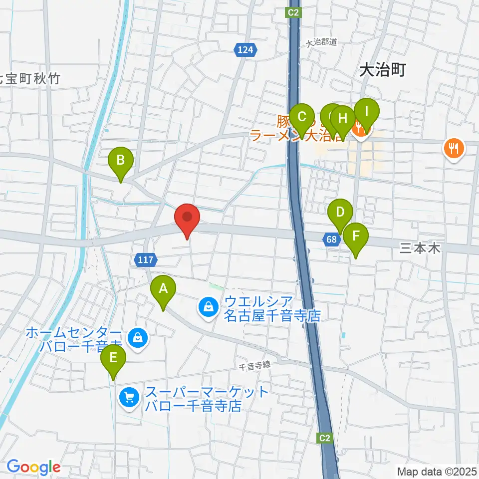 ブリルベイト周辺のカフェ一覧地図