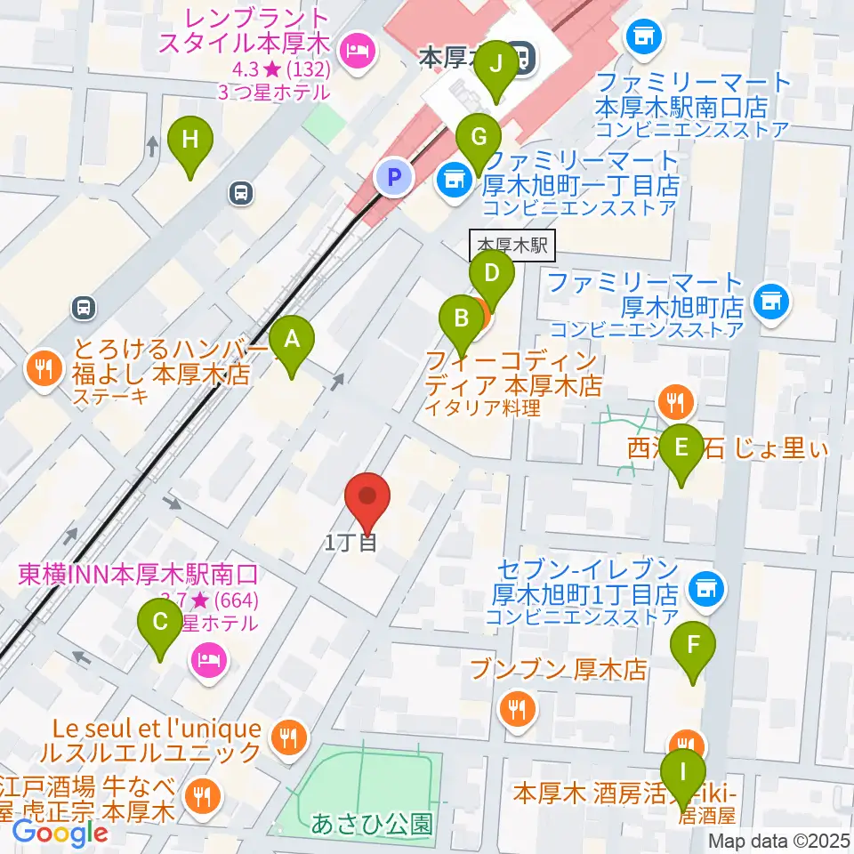 タイサクミュージシャンズスクール周辺のカフェ一覧地図