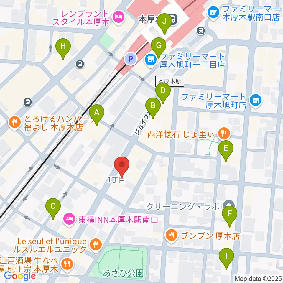 タイサクミュージシャンズスクール周辺のカフェ一覧地図
