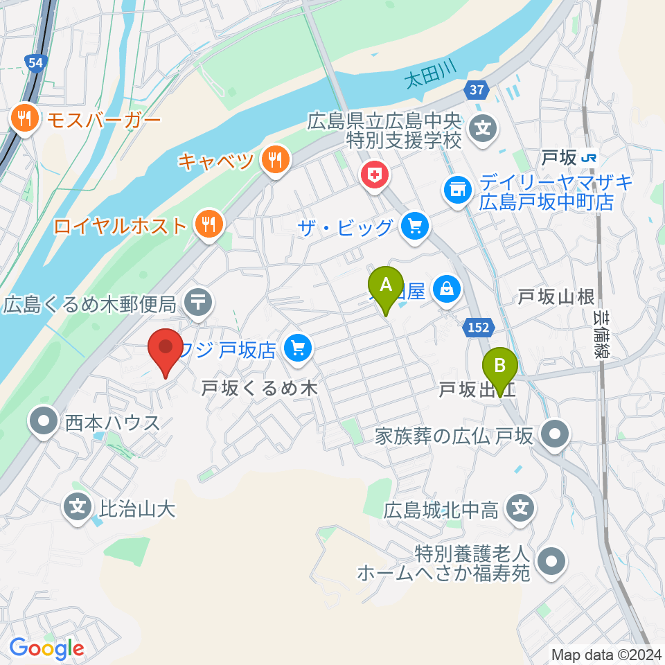 aiこどもみらい音楽教室周辺のカフェ一覧地図