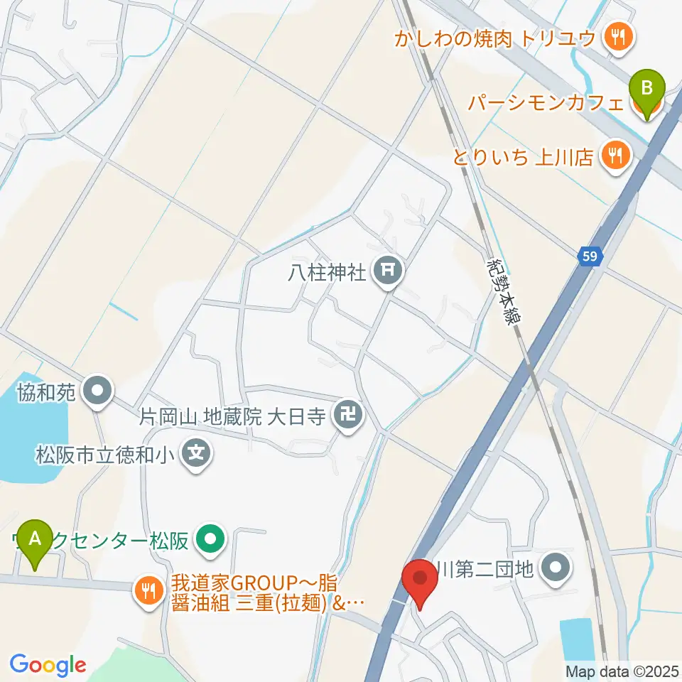 タックガッキ音楽教室周辺のカフェ一覧地図